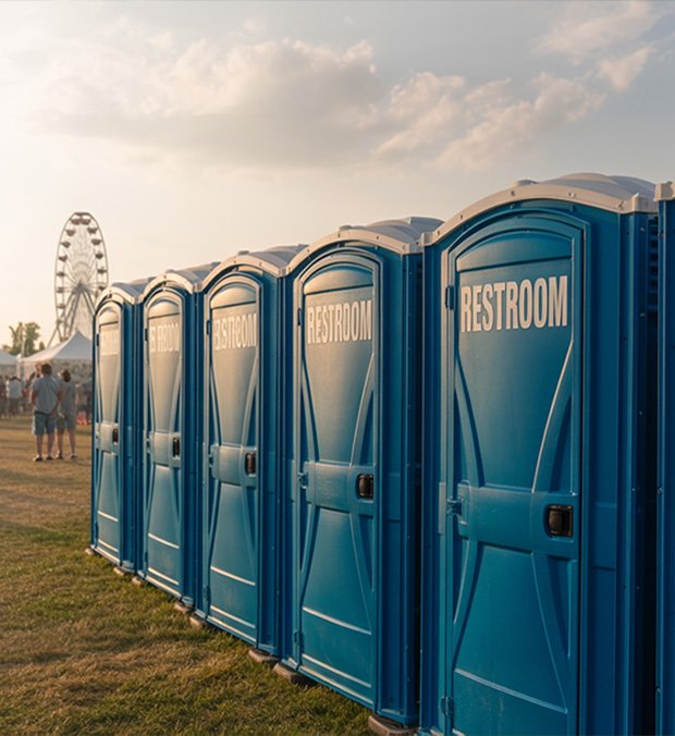 Restroom Rental Setup in Louisiana